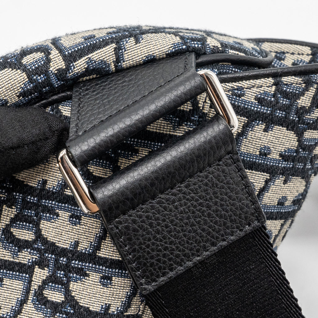 DIOR HOMME SADDLE BAG DIOR OBLIQUE JACQUARD BEIGE/BLACK GHW