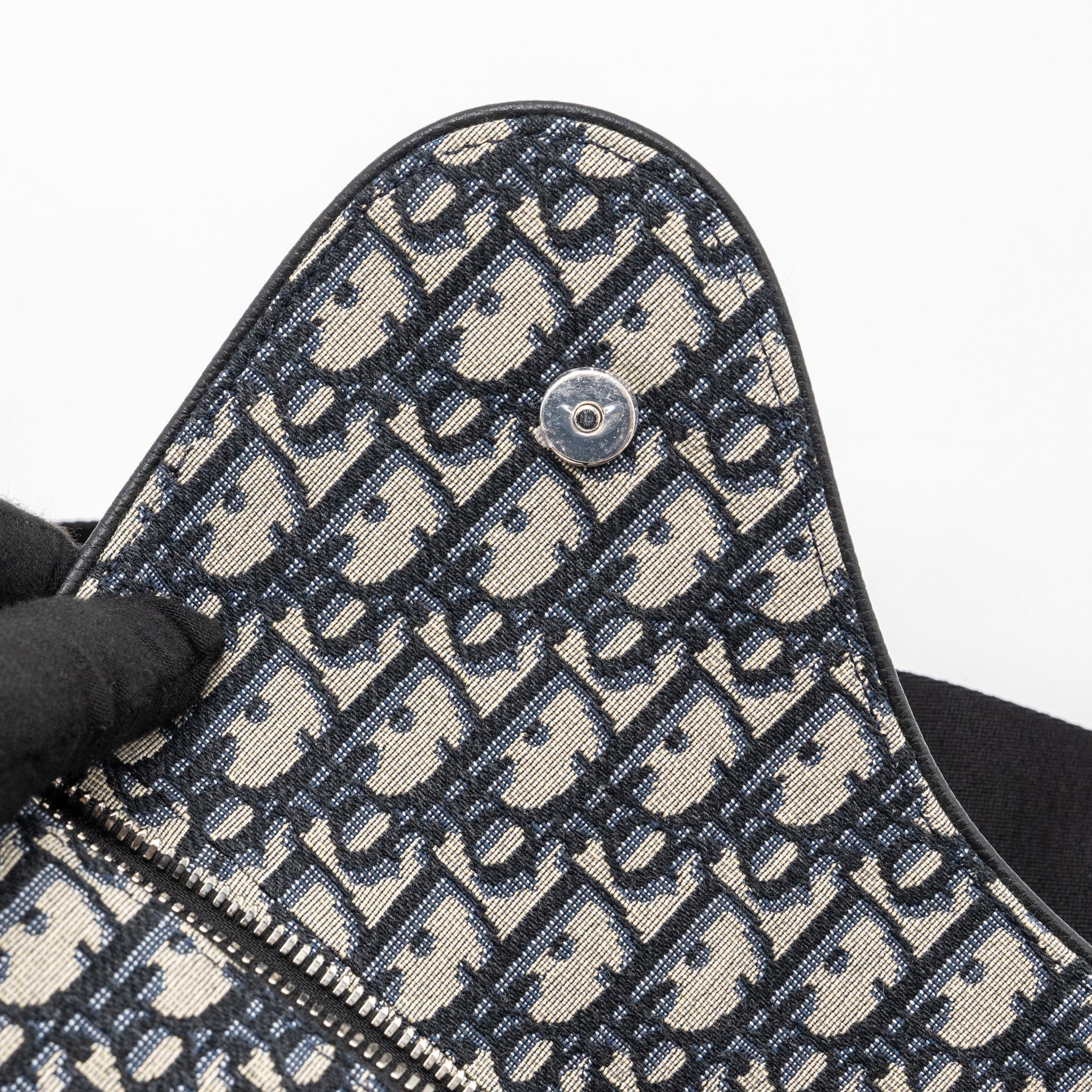 DIOR HOMME SADDLE BAG DIOR OBLIQUE JACQUARD BEIGE/BLACK GHW