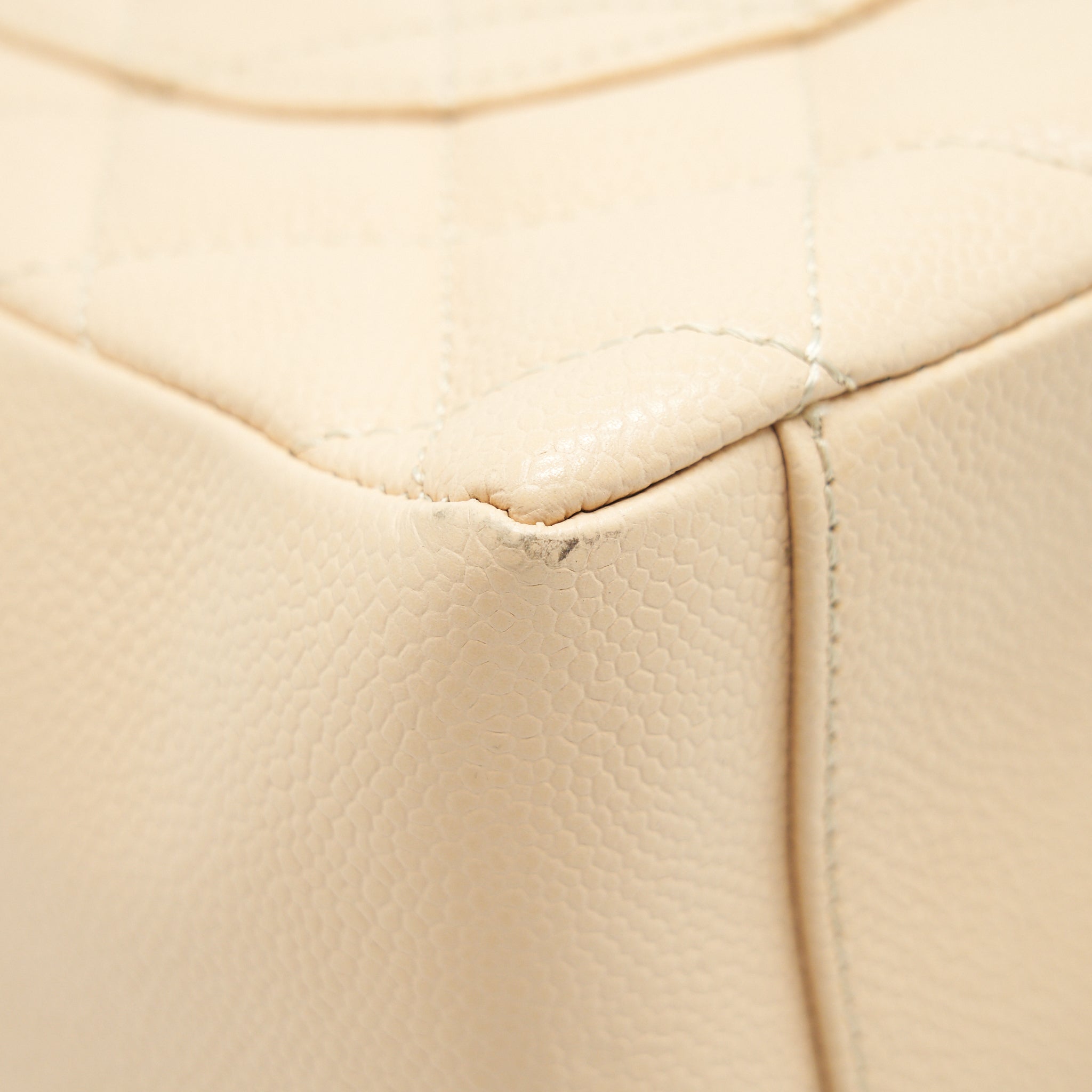 CHANEL GRAND SHOPPING TOTE BAG CAVIAR BEIGE GHW SERIAL 16