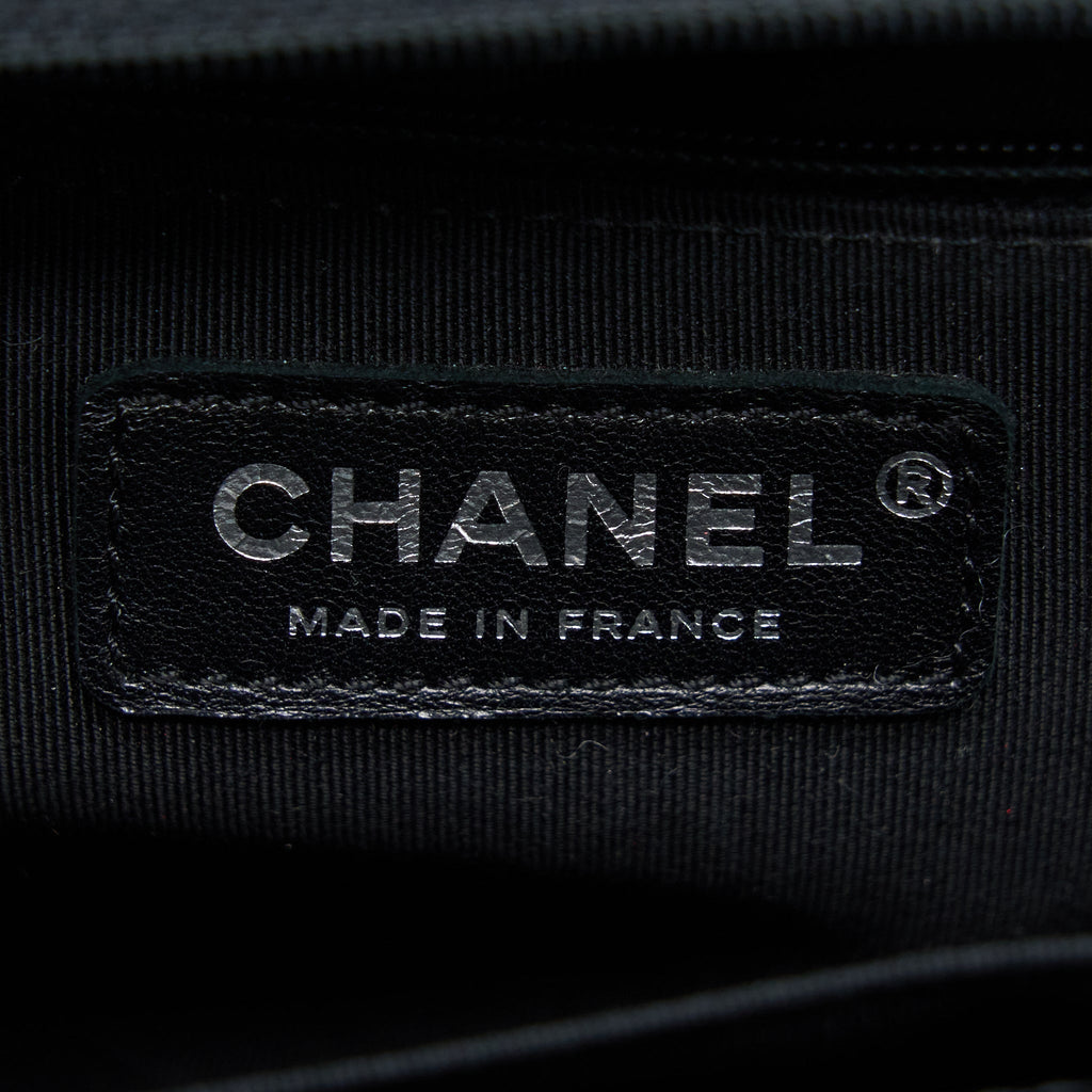 CHANEL NEW MEDIUM 28CM BOY BAG CAVIAR BLACK RUTHENIUM SHW