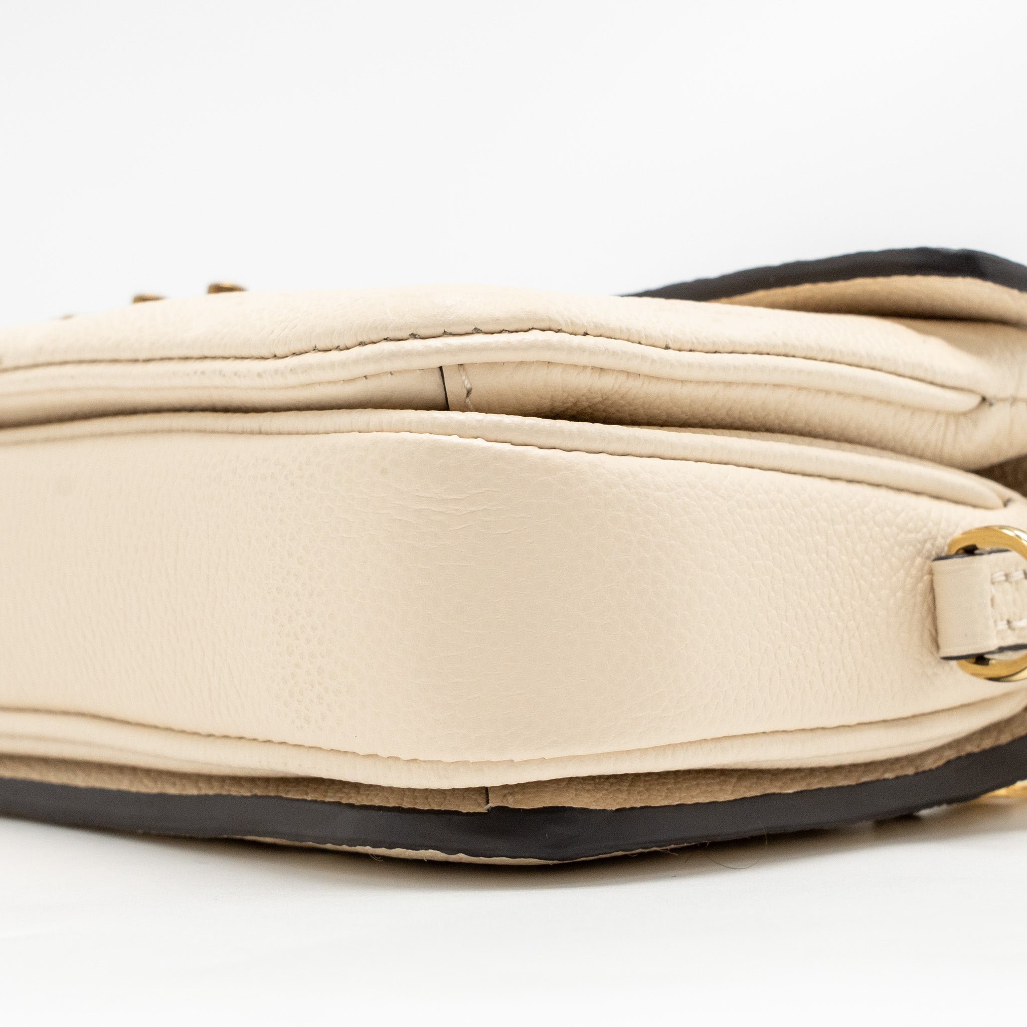LOUIS VUITTON POCHETTE MÉTIS EAST WEST MONOGRAM EMPREINTE LEATHER CREAM GHW