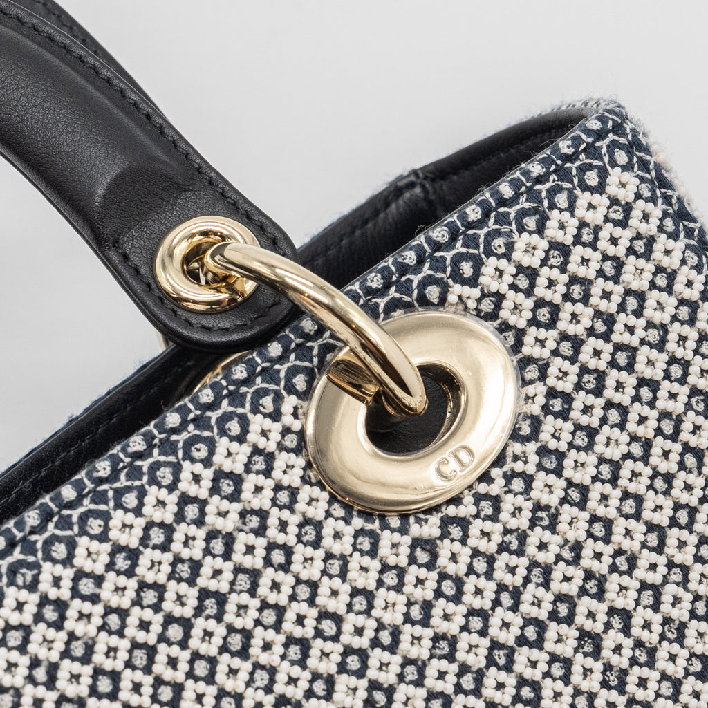 DIOR MEDIUM LADY DIOR LA FORCE LIMITED EDITION CALFSKIN/FABRIC MULTICOLOUR LGHW
