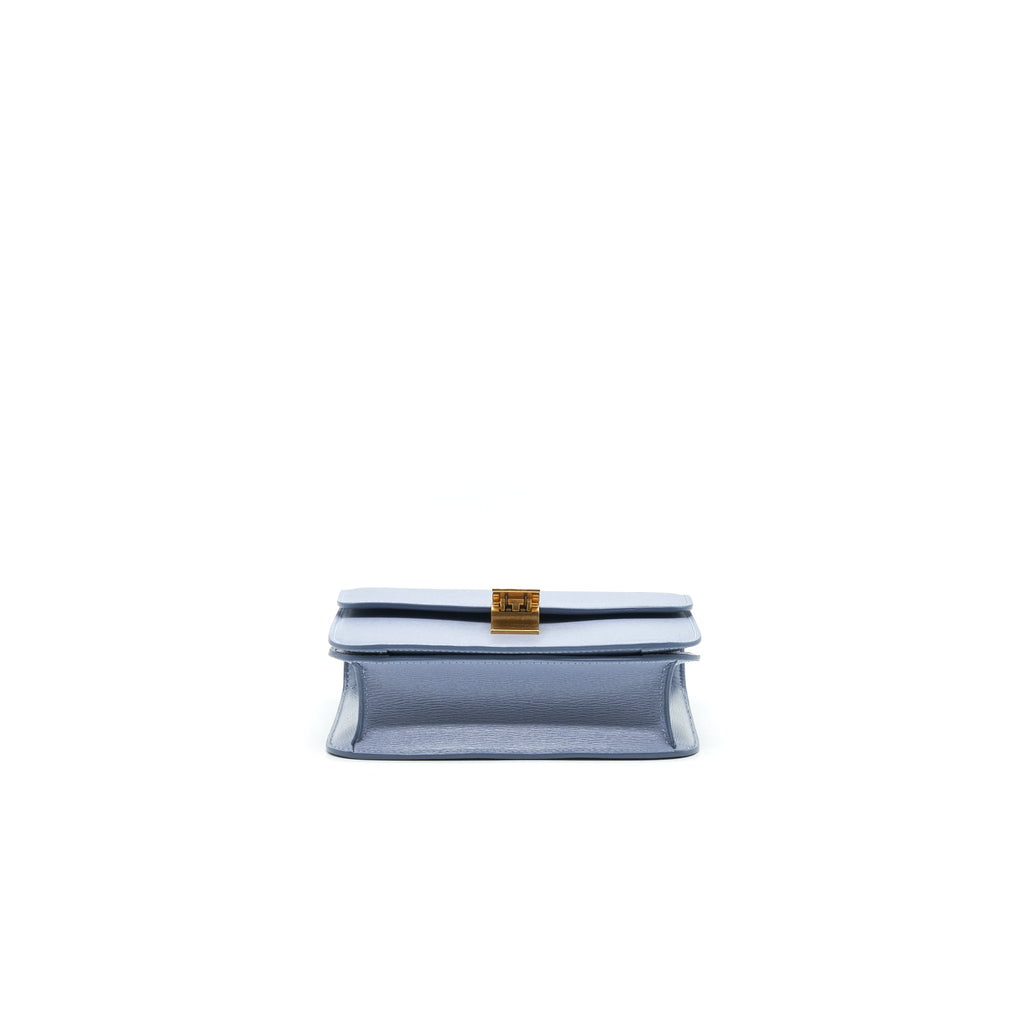 CELINE TEEN CLASSIC BAG IN CALFSKIN LIEGE ARCTIC BLUE