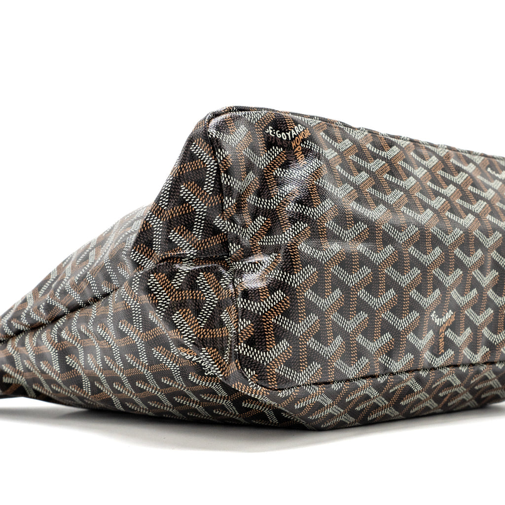 GOYARD BOHEME HOBO BAG GOYARDLINE CANVAS / CALFSKIN BLACK SHW