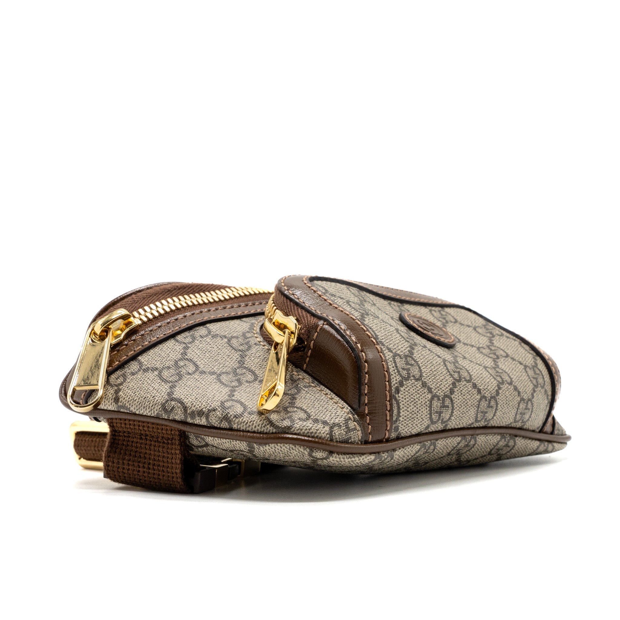 GUCCI BELT BAG INTERLOCKING GG SUPREME CANVAS GHW