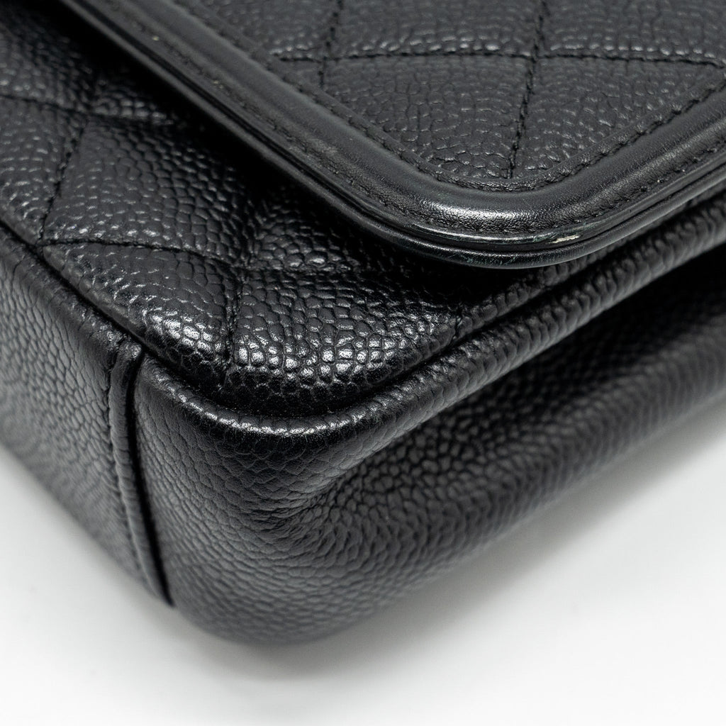 CHANEL FILIGREE FLAP BAG CAVIAR BLACK GHW