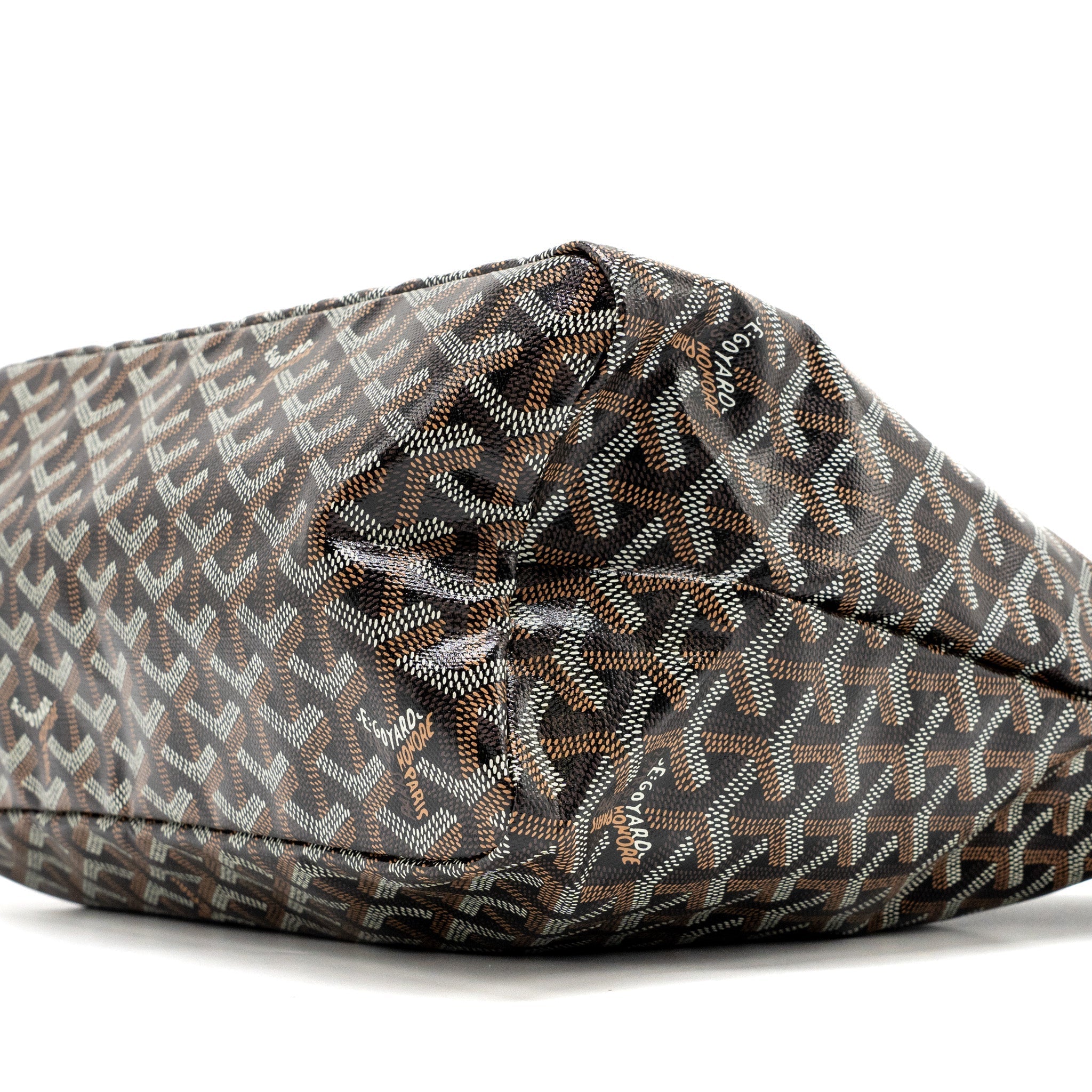 GOYARD BOHEME HOBO BAG GOYARDLINE CANVAS / CALFSKIN BLACK SHW