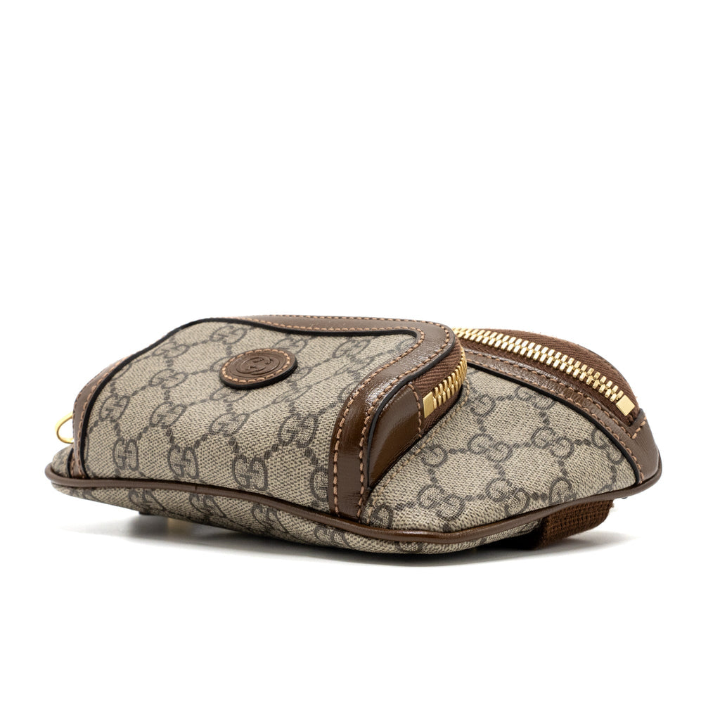 GUCCI BELT BAG INTERLOCKING GG SUPREME CANVAS GHW
