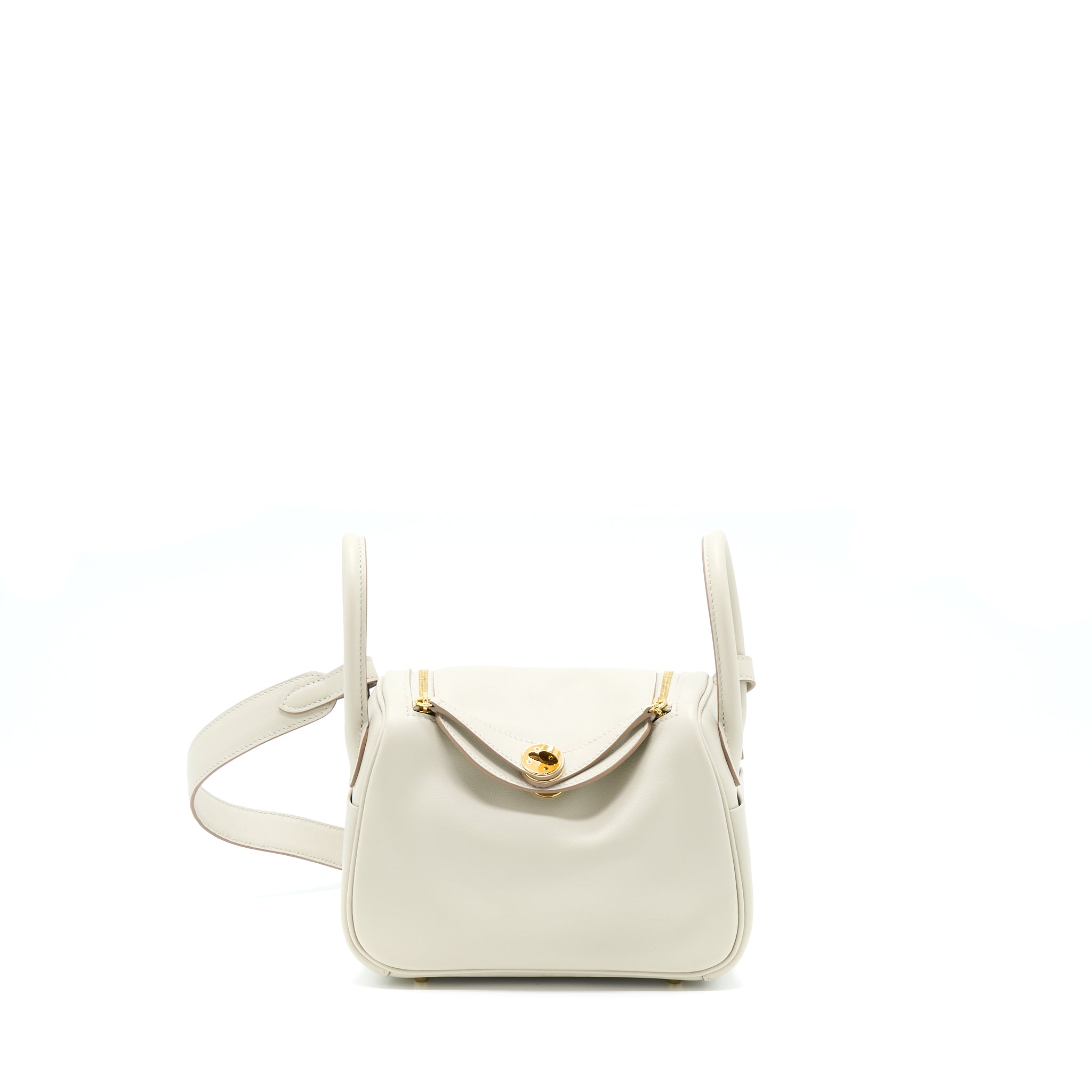 HERMES MINI LINDY SWIFT GRIS PERLE GHW