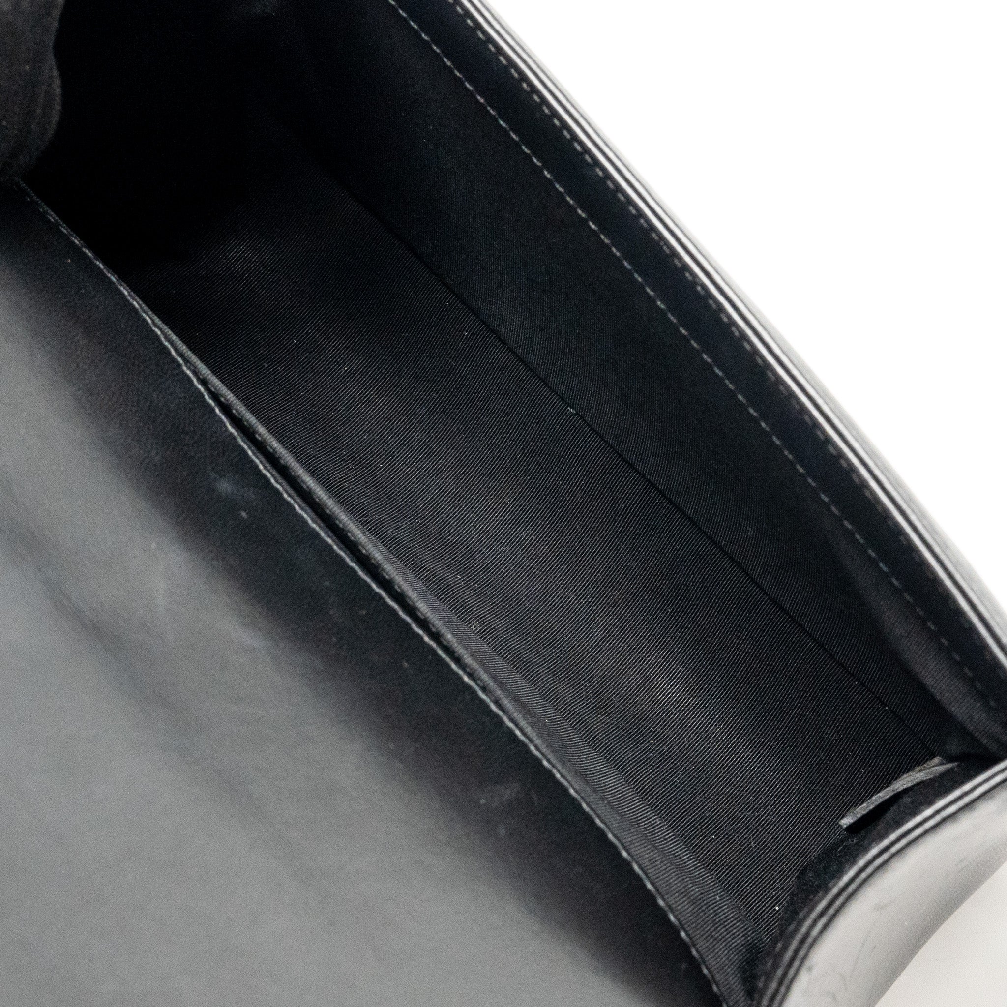 CHANEL MEDIUM BOY BAG LAMBSKIN BLACK RUTHENIUM SHW