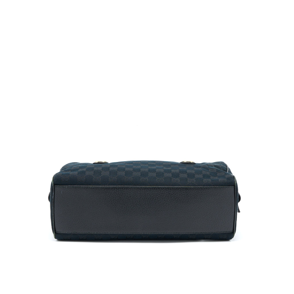 GUCCI BOSTON BAG GG SUPREME FABRIC BLACK SHW