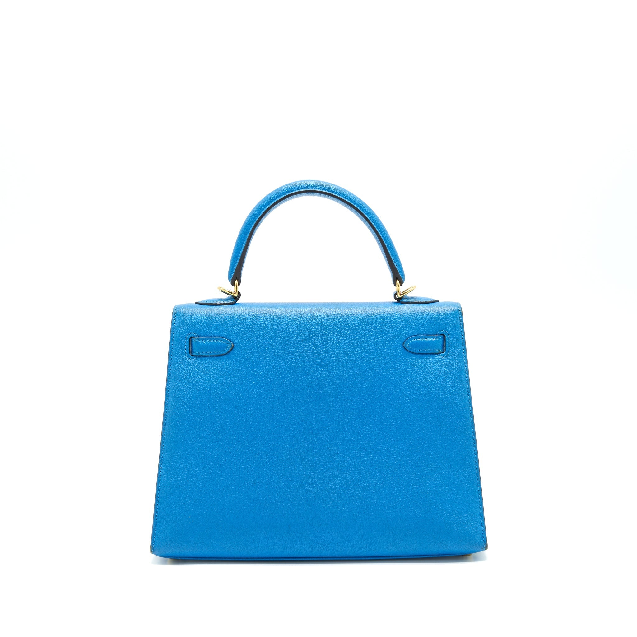 HERMES KELLY 25 BLUE ZANZIBAR GHW