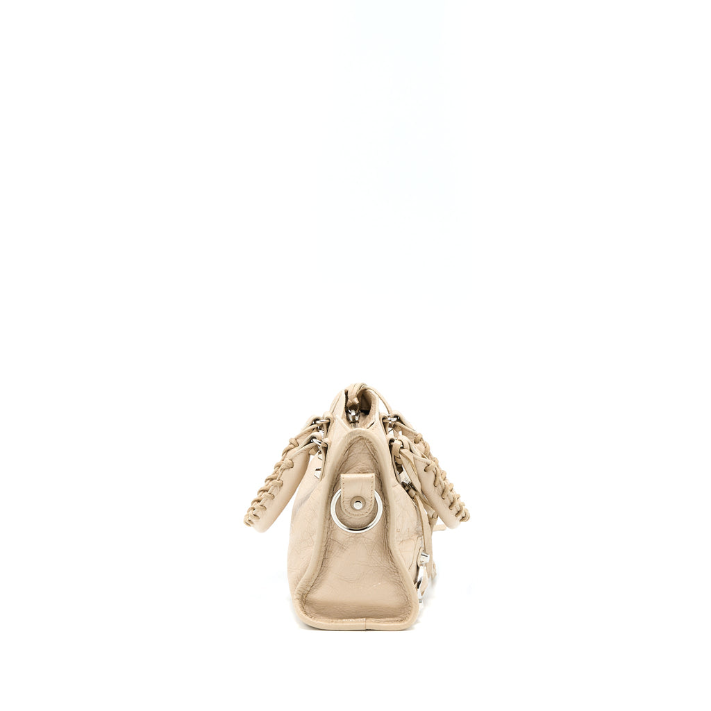 BALENCIAGA MINI CITY BAG BEIGE SHW