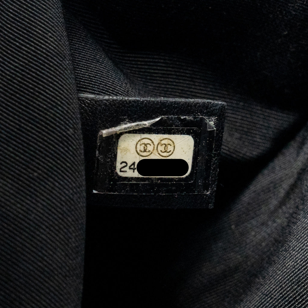 CHANEL MEDIUM BOY BAG LAMBSKIN BLACK RUTHENIUM SHW
