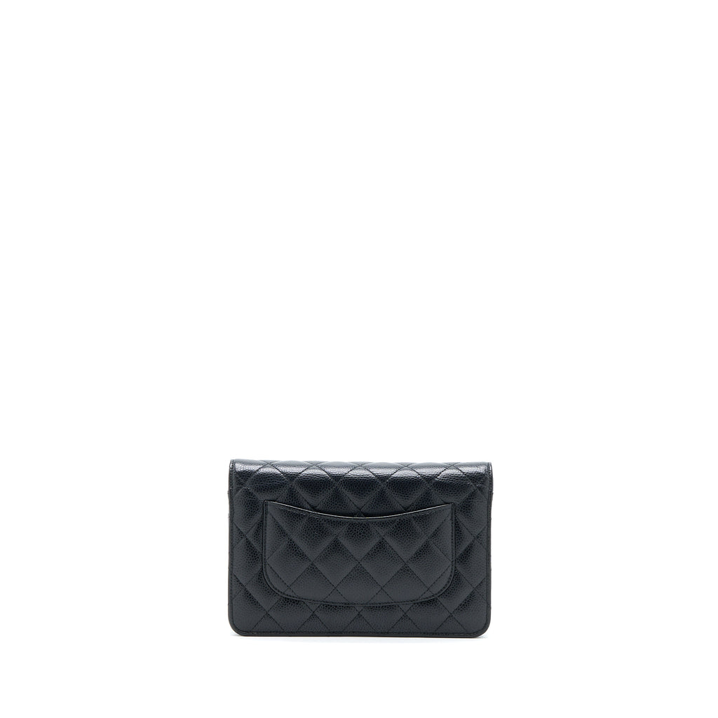 CHANEL CLASSIC WALLET ON CHAIN CAVIAR BLACK GHW