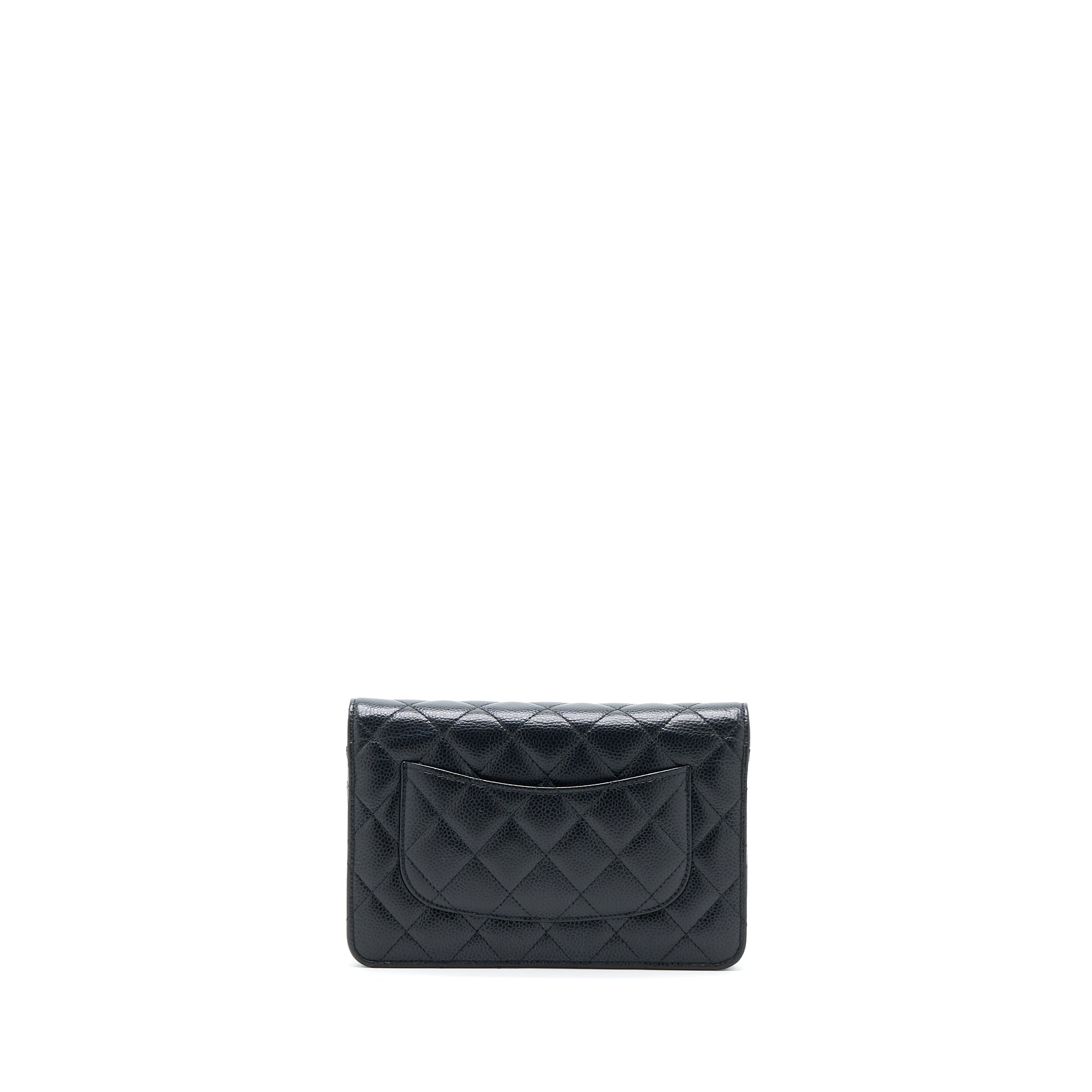 CHANEL CLASSIC WALLET ON CHAIN CAVIAR BLACK GHW