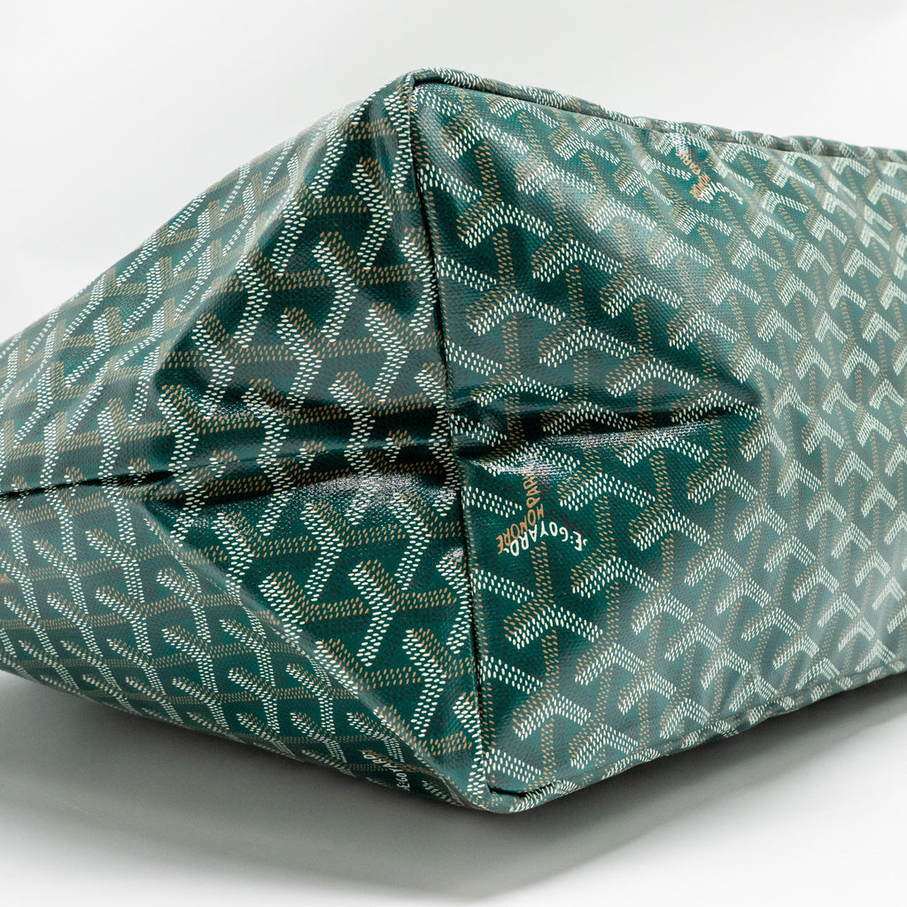 GOYARD SAINT LOUIS GM TOTE GOYARDINE CANVAS GREEN SHW