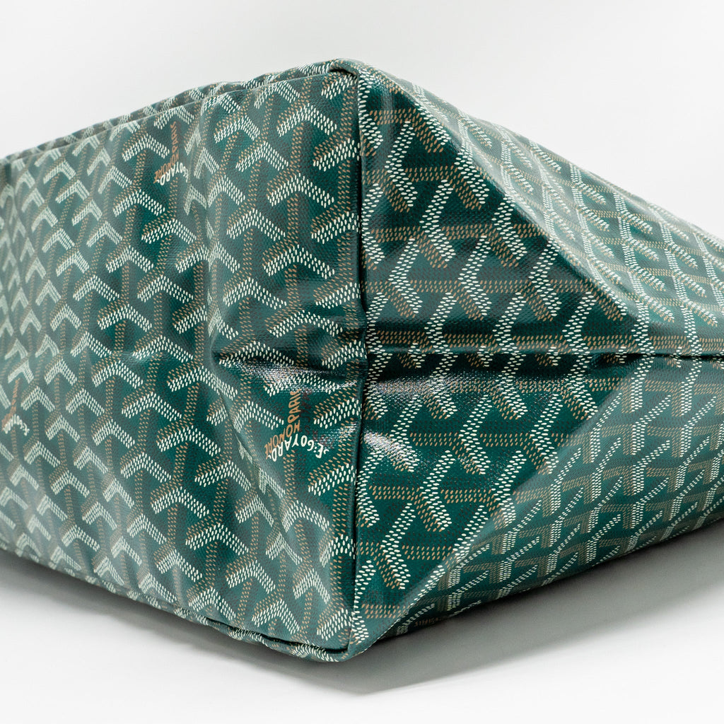 GOYARD SAINT LOUIS GM TOTE GOYARDINE CANVAS GREEN SHW