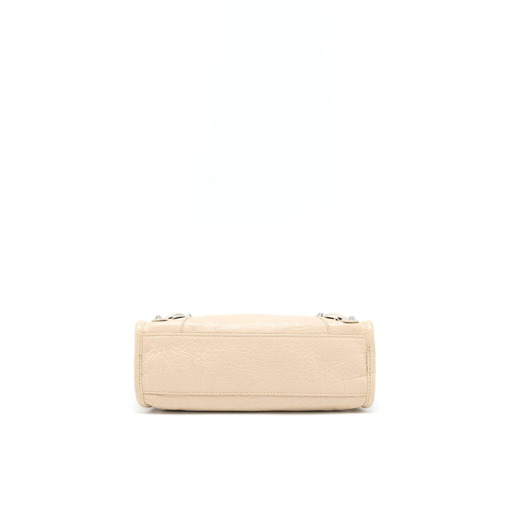 BALENCIAGA MINI CITY BAG BEIGE SHW