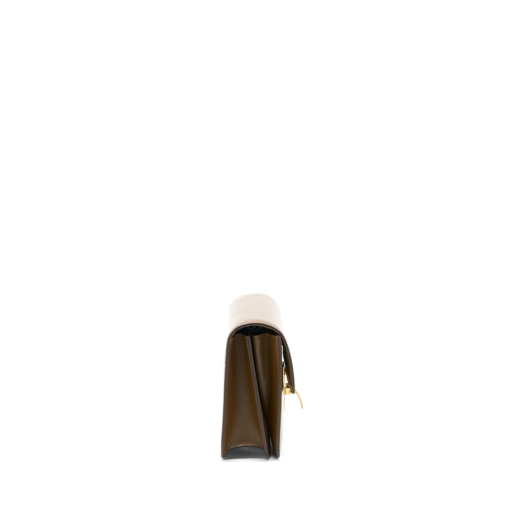 CELINE TEEN CLASSIC BAG IN BOX CALFSKIN CAMEL BRUSHED GHW