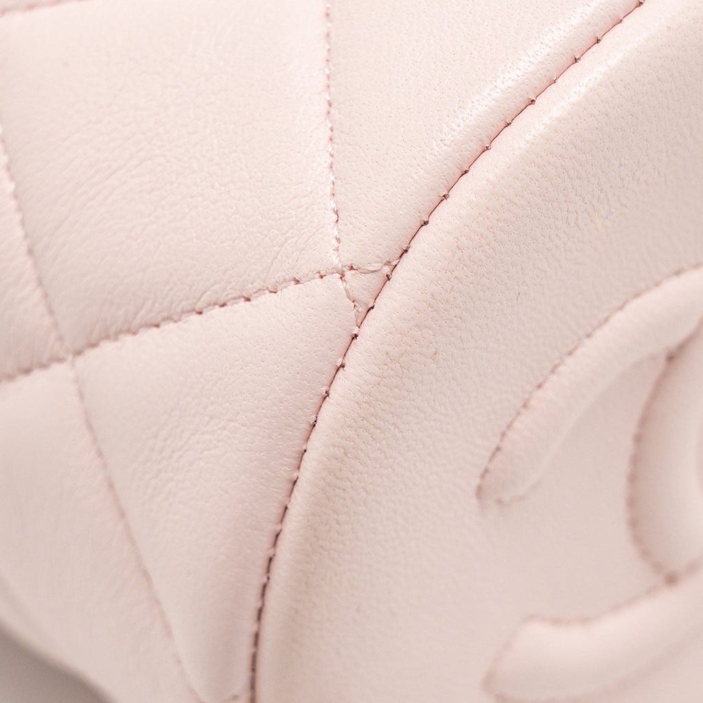 CHANEL MINI DRAWSTRING BUCKET BAG LAMBSKIN PINK LGHW