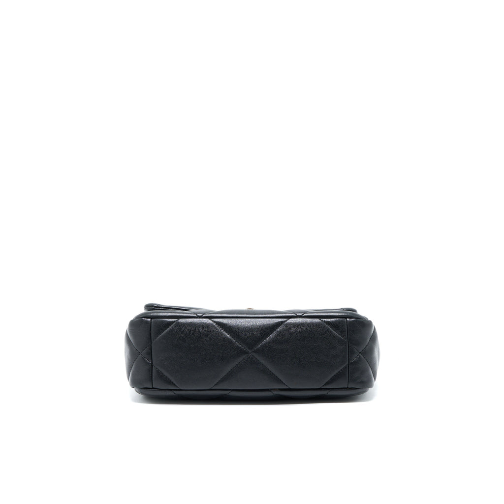 CHANEL SMALL 19 BAG LAMBSKIN BLACK MULTICOLOUR HARDWARE