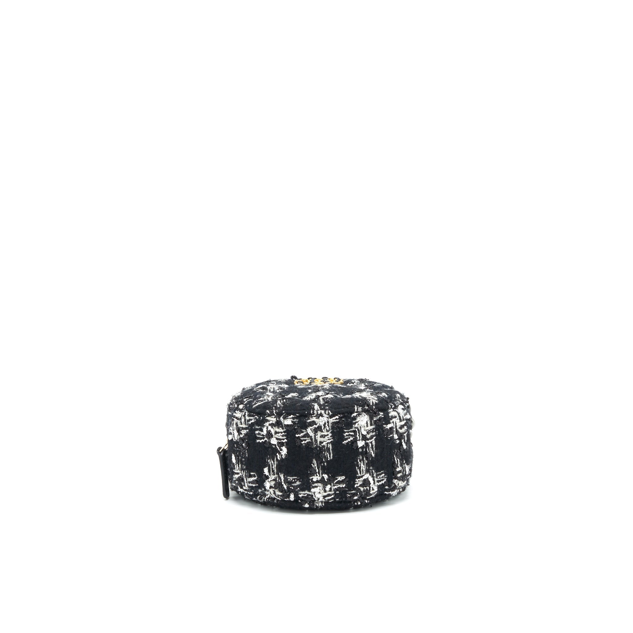 CHANEL TWEED 19 ROUND CLUTCH WITH CHAIN