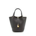 HERMES PICOTIN 18 LOCK BAG EBENE GHW