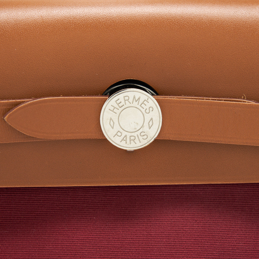 HERMES HERBAG 31 PLUM RED SHW