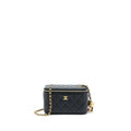 CHANEL 22B PEARL CRUSH LONG VANITY WITH CHAIN LAMBSKIN BLACK GHW (MICROCHIP)