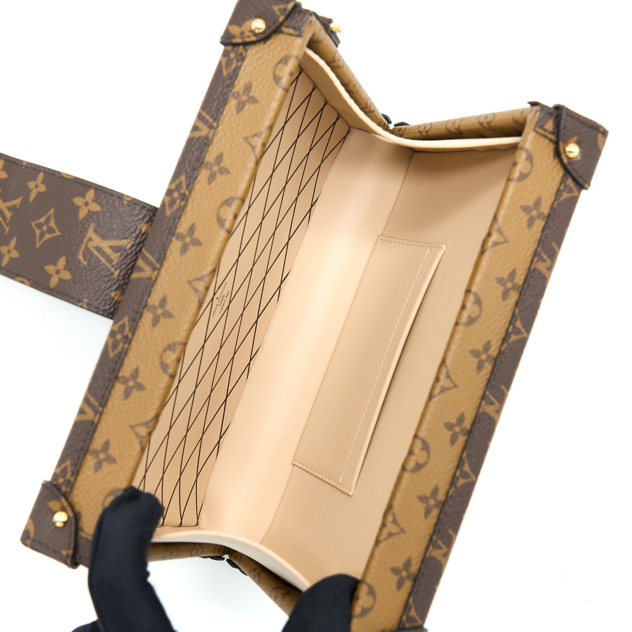 LOUIS VUITTON PETITE MALLE MONOGRAM REVERSE CANVAS GHW