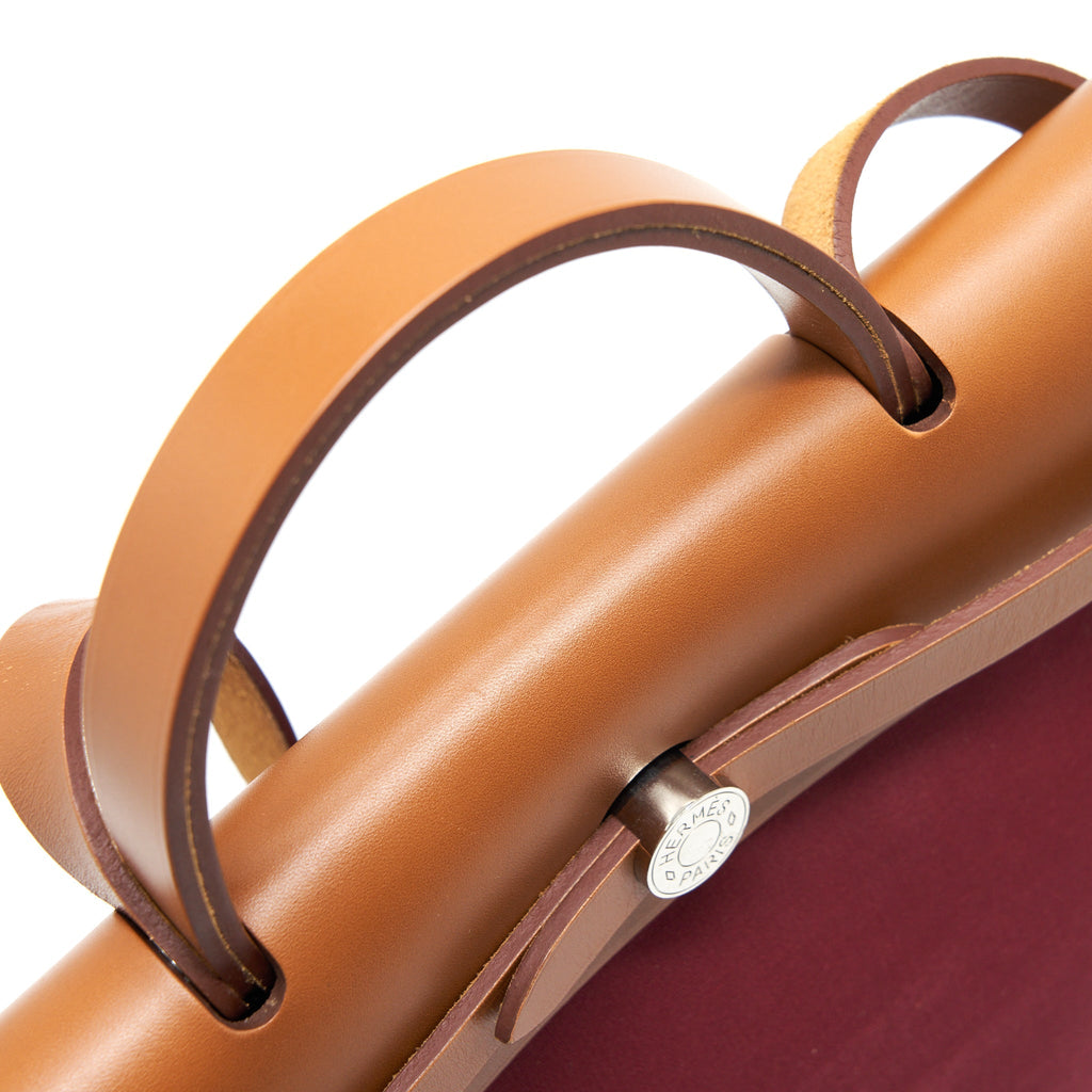 HERMES HERBAG 31 PLUM RED SHW