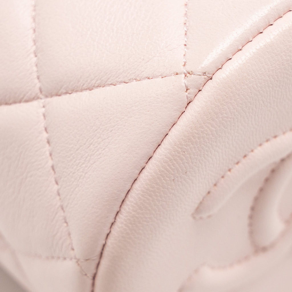 CHANEL MINI DRAWSTRING BUCKET BAG LAMBSKIN PINK LGHW