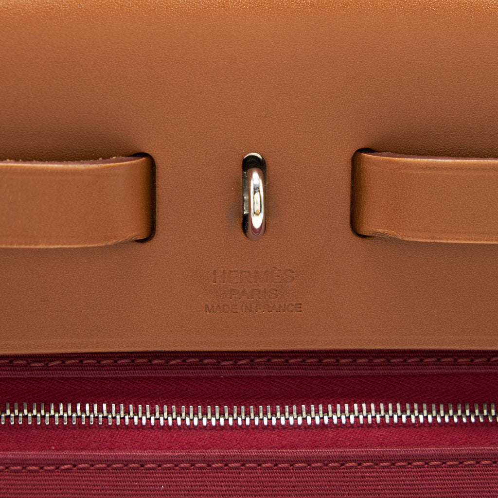 HERMES HERBAG 31 PLUM RED SHW
