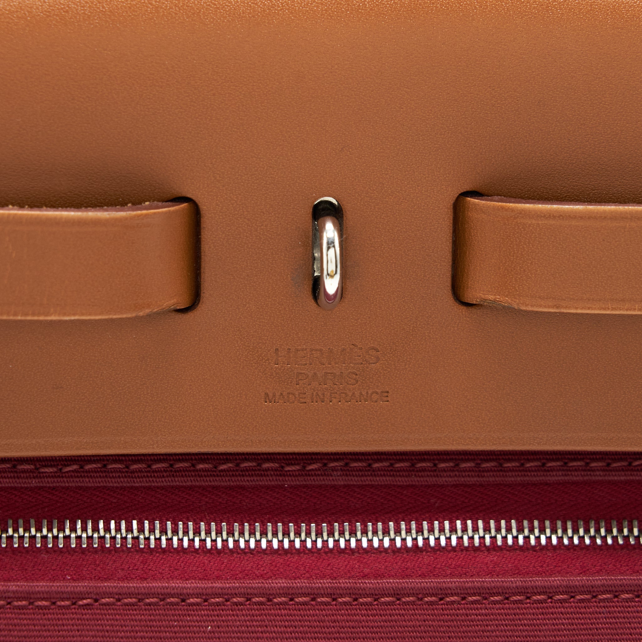 HERMES HERBAG 31 PLUM RED SHW