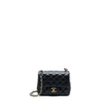 CHANEL CLASSIC MINI SQUARE FLAP BAG LAMBSKIN BLACK LGHW (MICROCHIP)