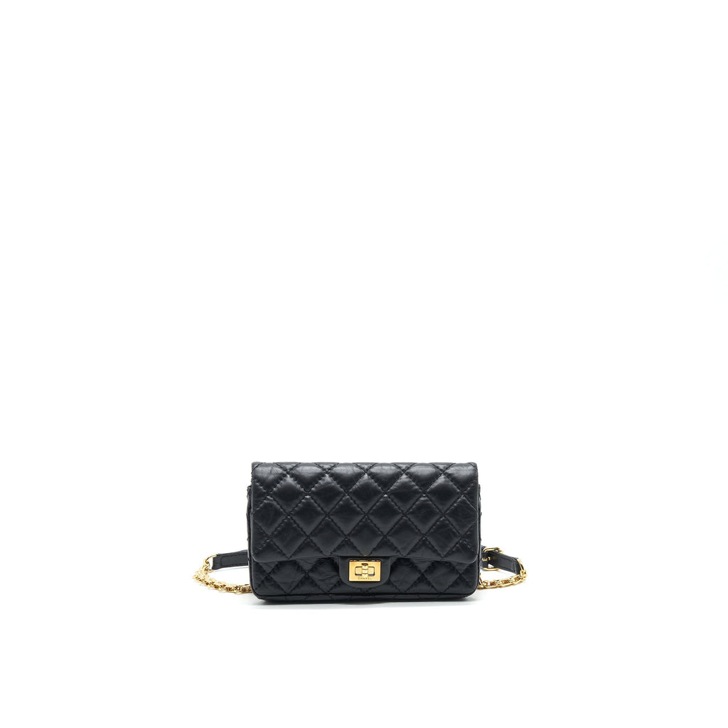 CHANEL 2.55 WAIST BAG IN BLACK GHW