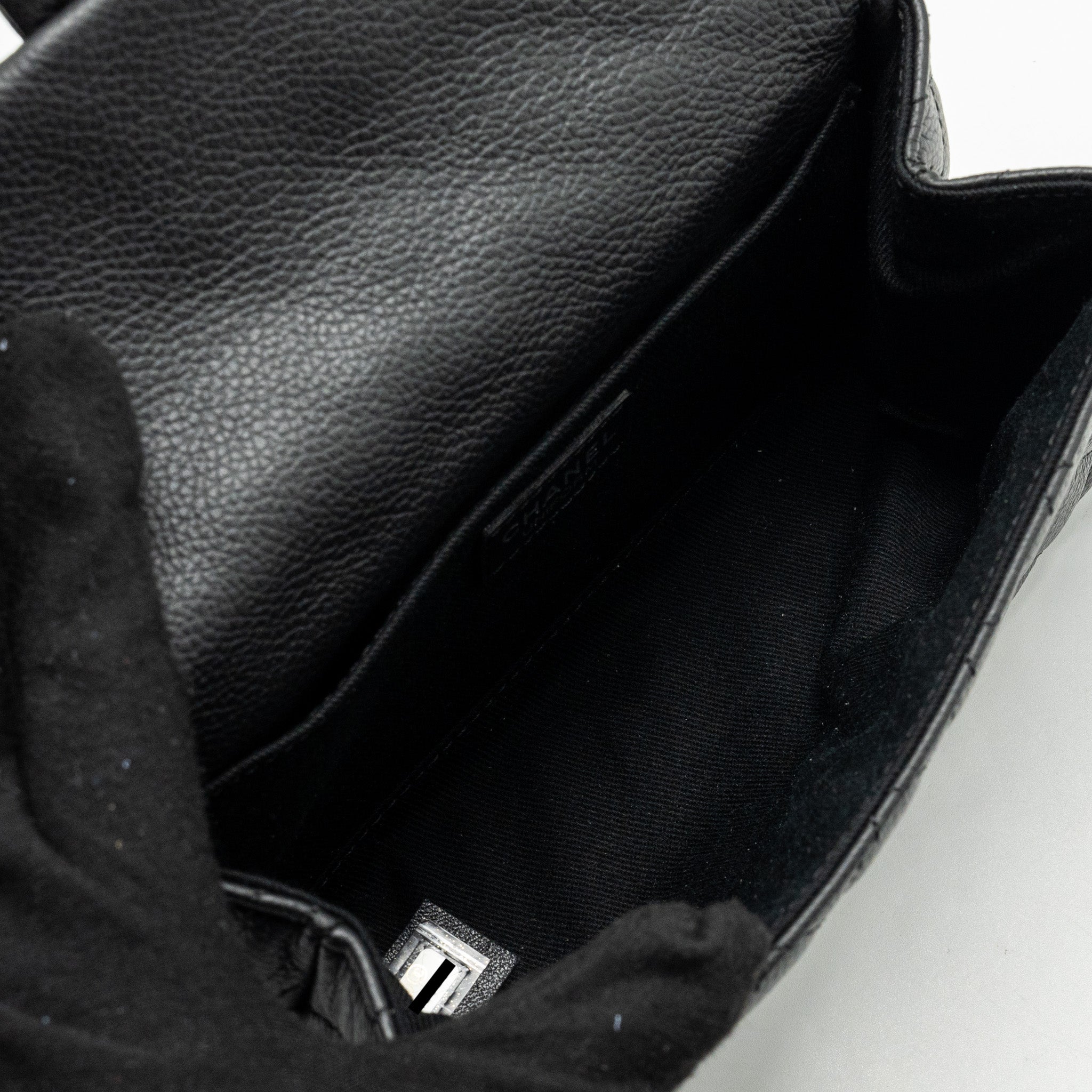 CHANEL 2.55 REISSUE BELT BAG GRAINED CALFSKIN BLACK SHW