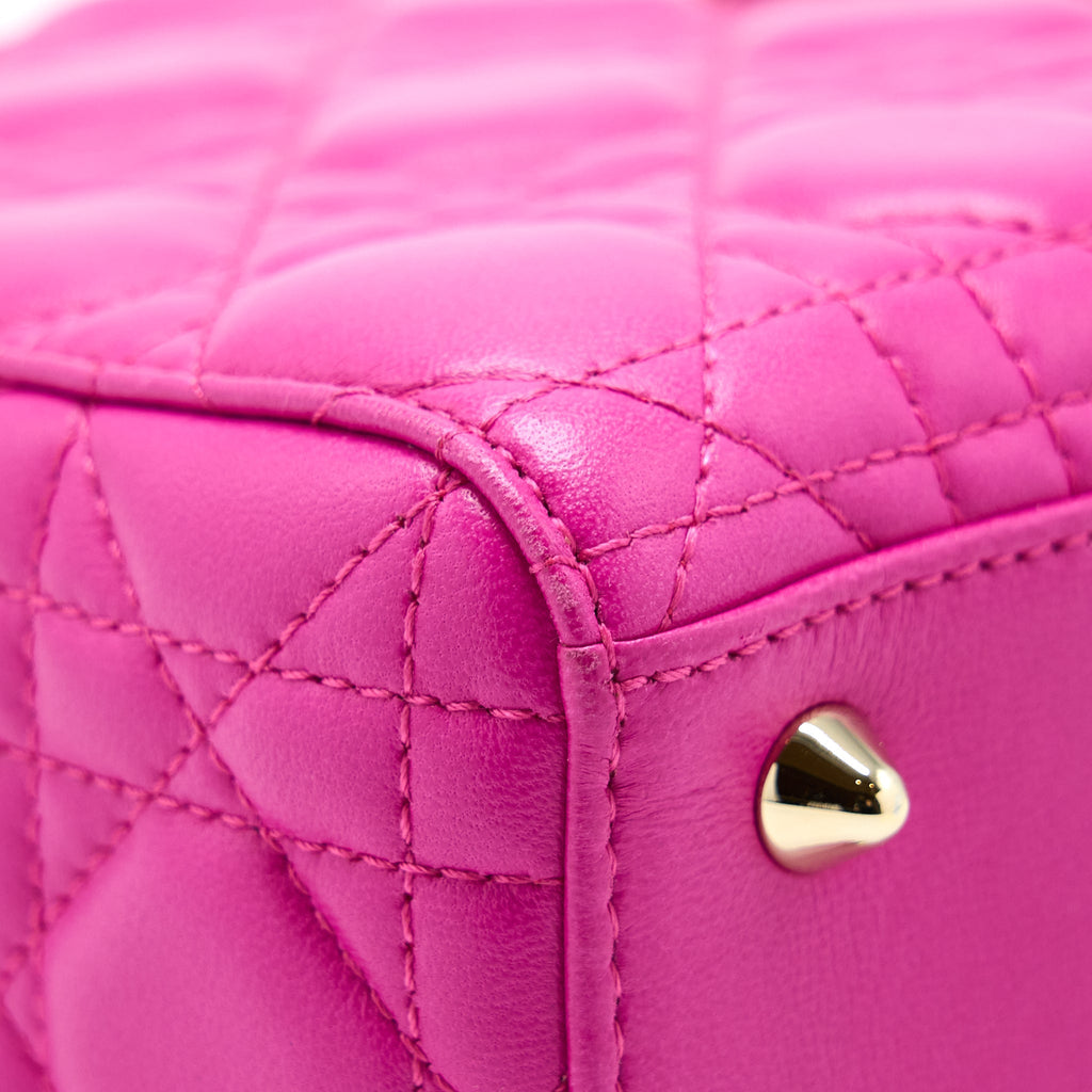 DIOR SMALL LADY DIOR LAMBSKIN PINK GHW