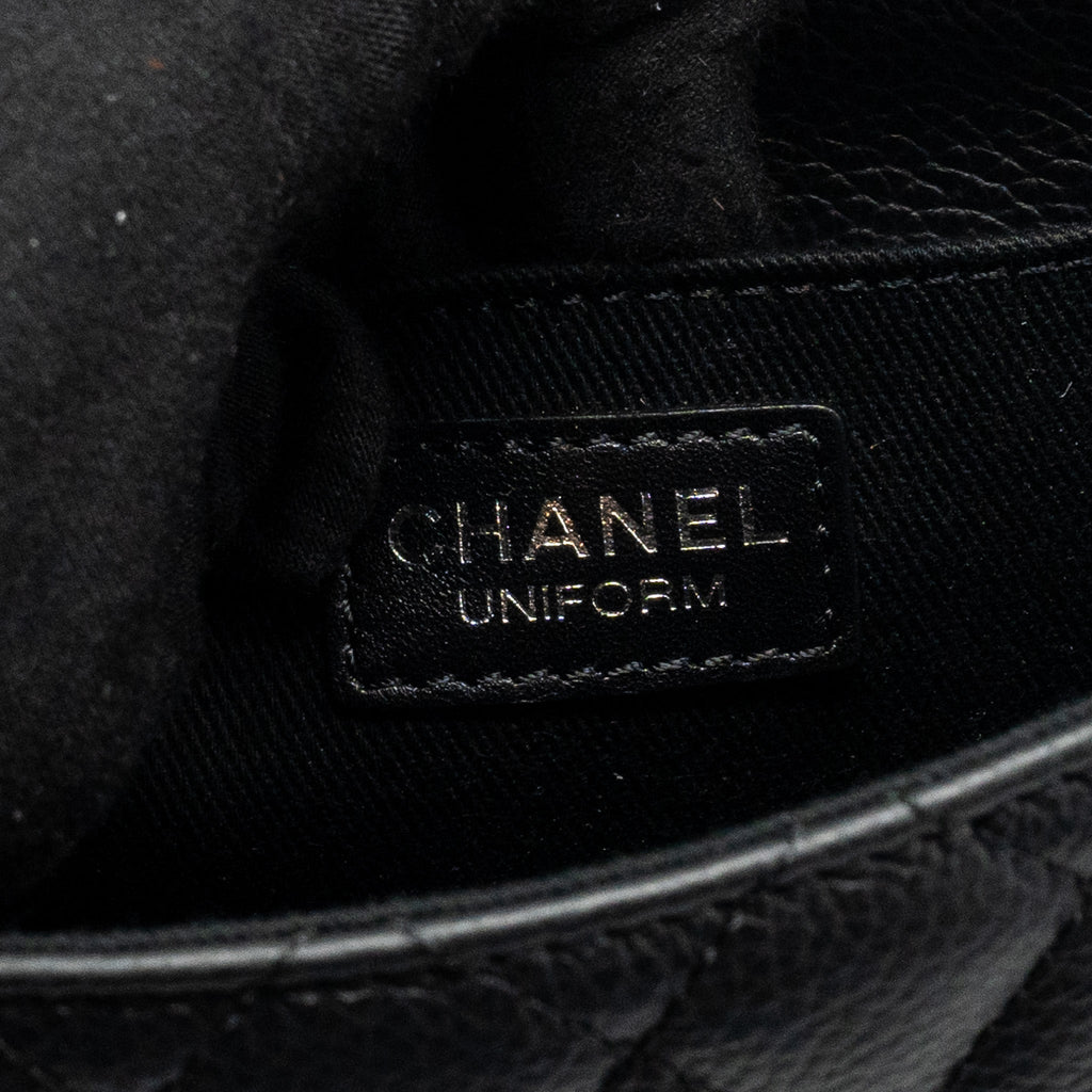 CHANEL 2.55 REISSUE BELT BAG GRAINED CALFSKIN BLACK SHW