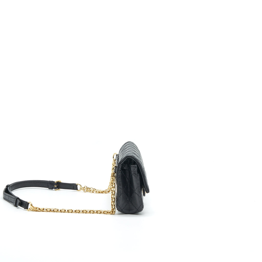 CHANEL 2.55 WAIST BAG IN BLACK GHW