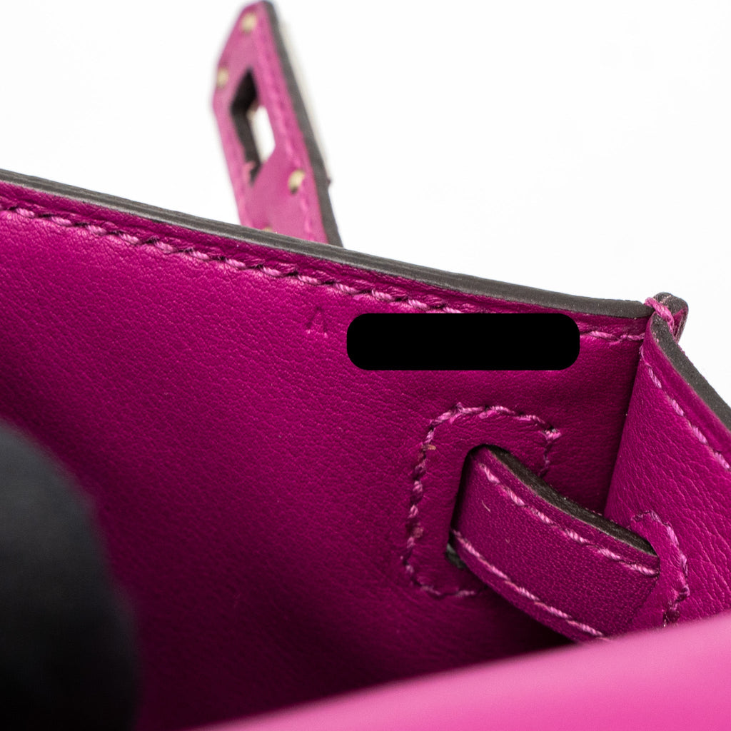 HERMES KELLY POCHETTE SWIFT ROSE POURPRE SHW