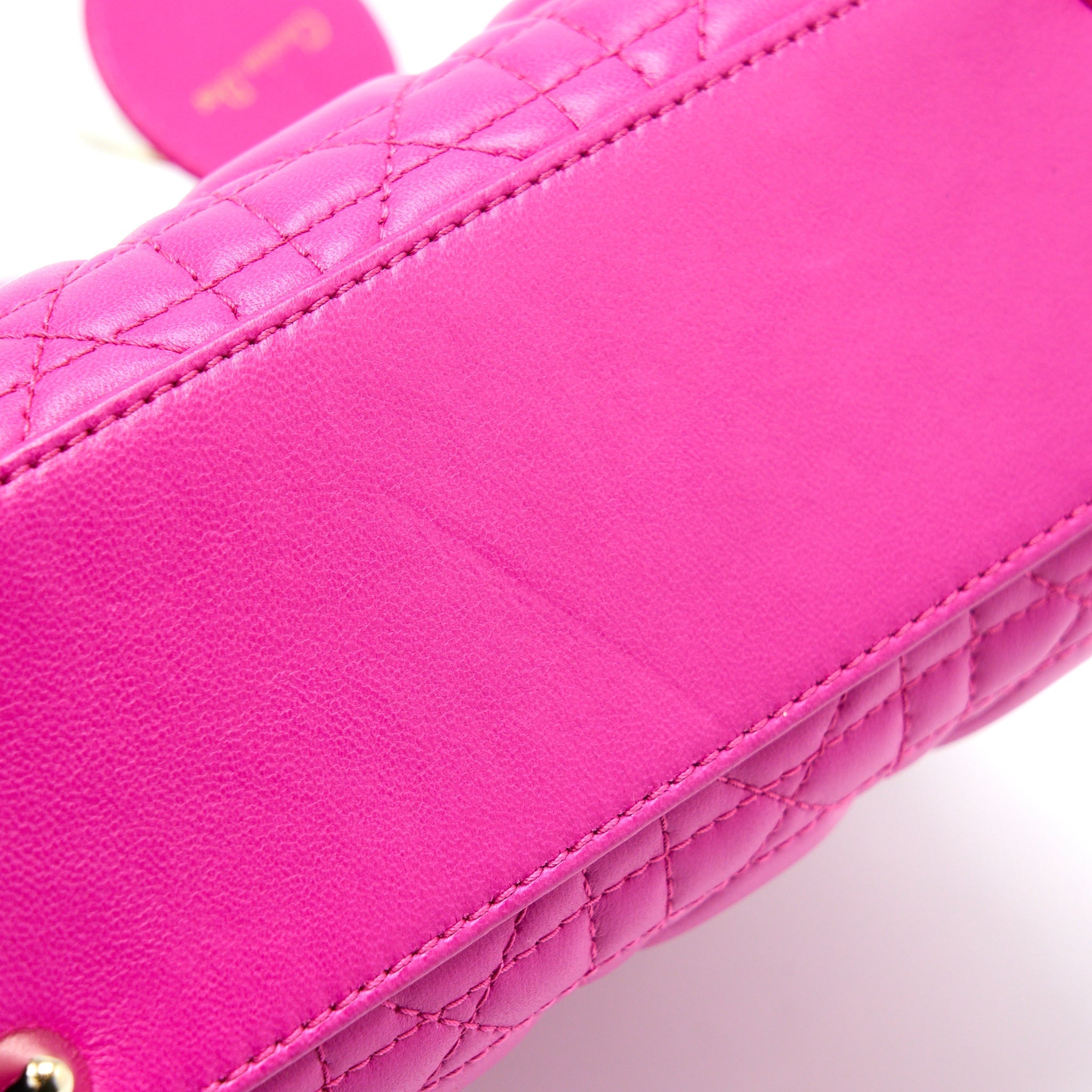 DIOR SMALL LADY DIOR LAMBSKIN PINK GHW