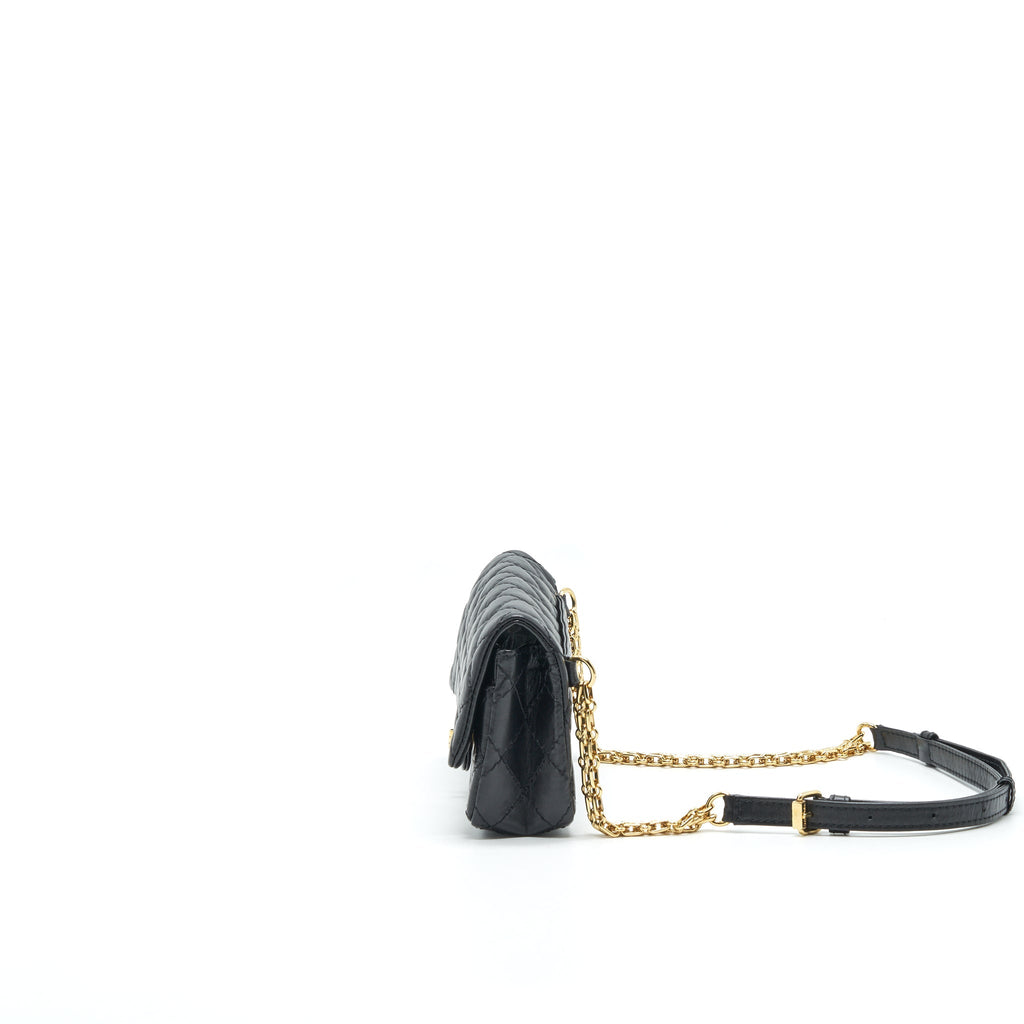 CHANEL 2.55 WAIST BAG IN BLACK GHW