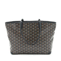 GOYARD BLACK/VIOLET GOYARDINE COATED CANVAS TOTE BAG