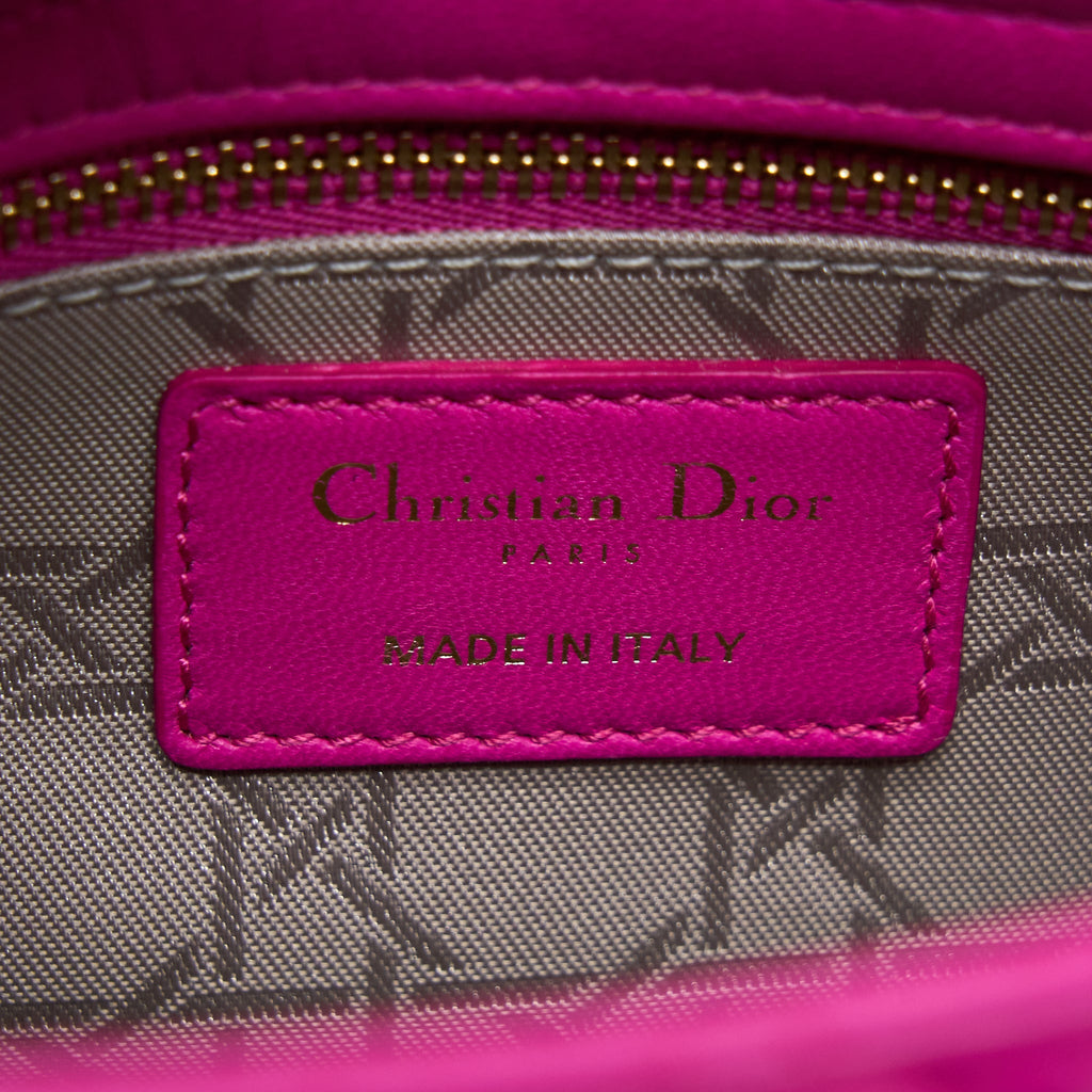 DIOR SMALL LADY DIOR LAMBSKIN PINK GHW