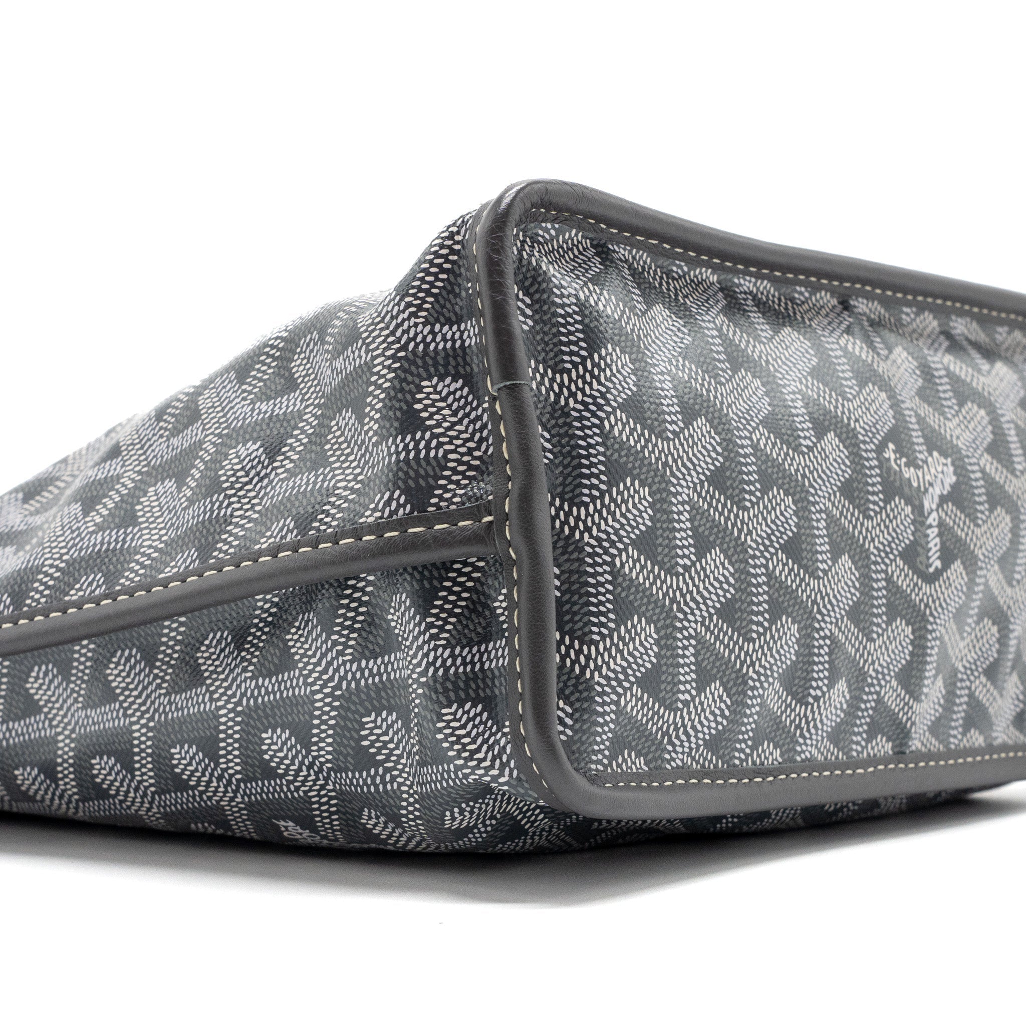 GOYARD MINI ANJOU TOTE BAG GOYARDINE CANVAS GREY SHW