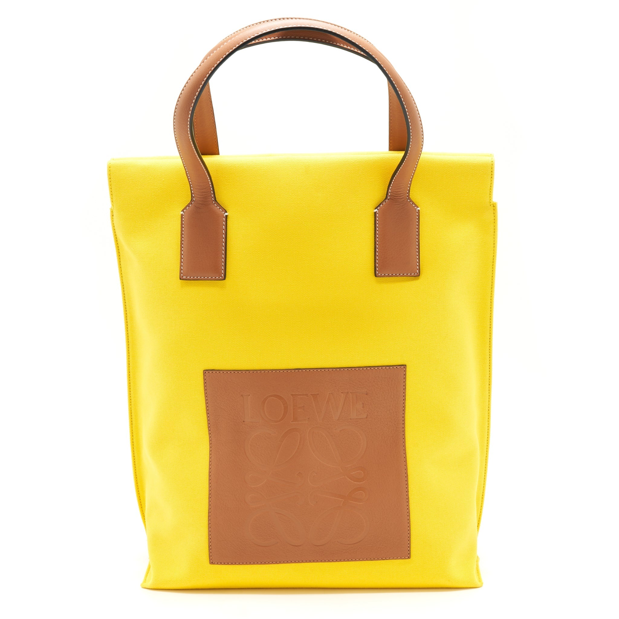 LOEWE TOTE BAG CANVAS YELLOW/GOLD SHW