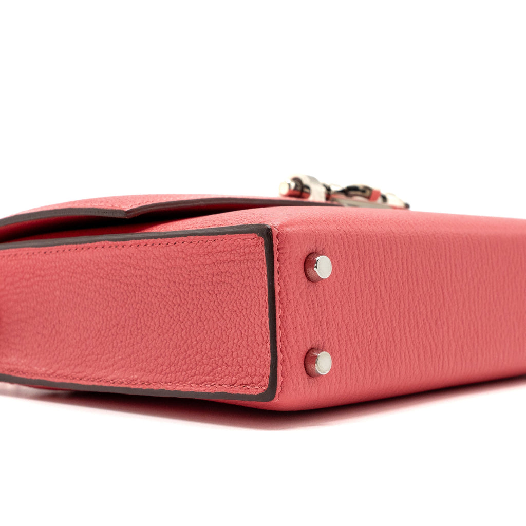 HERMES MINI VERROU CHÈVRE MYSORE ROSE LIPSTICK SHW STMAP C