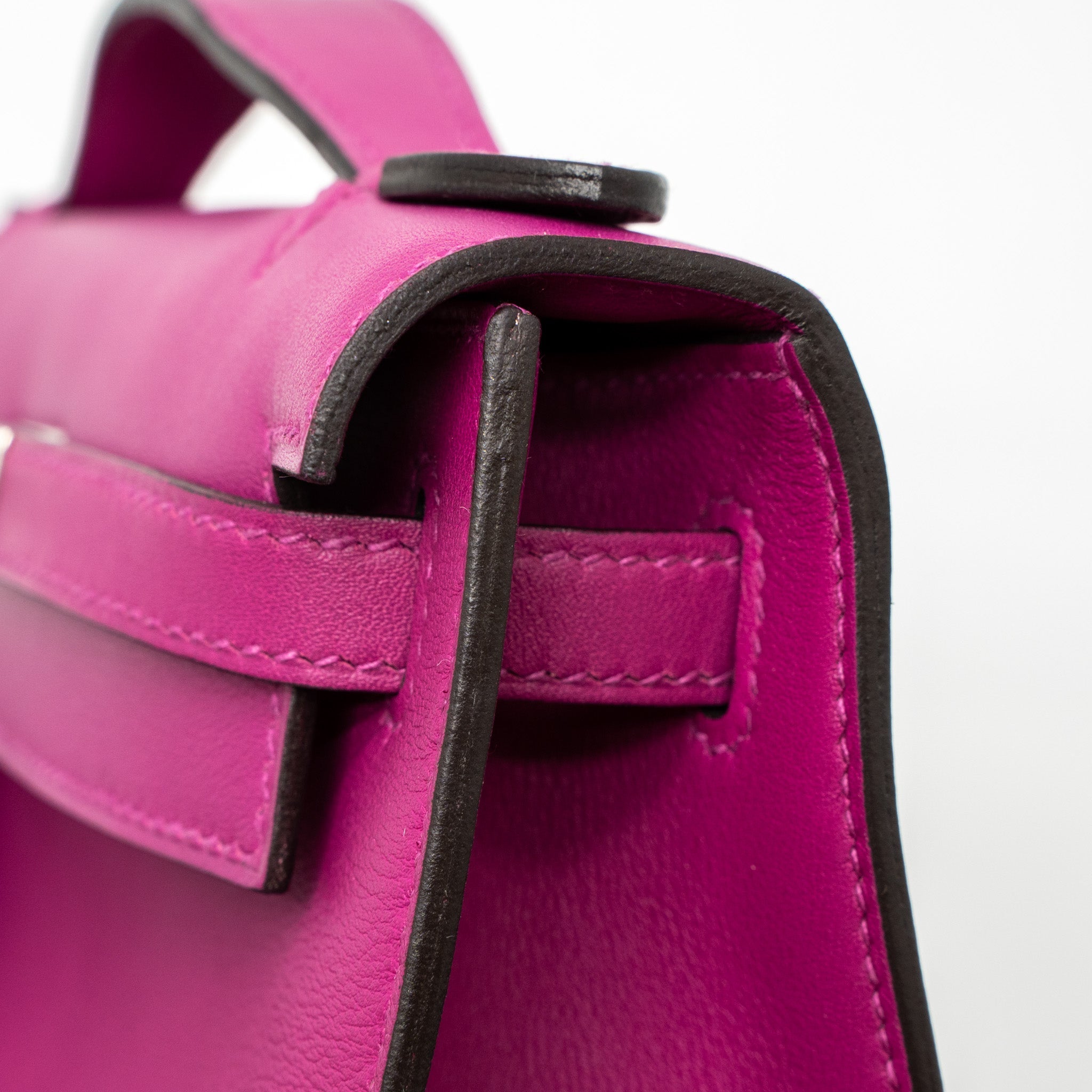HERMES KELLY POCHETTE SWIFT ROSE POURPRE SHW